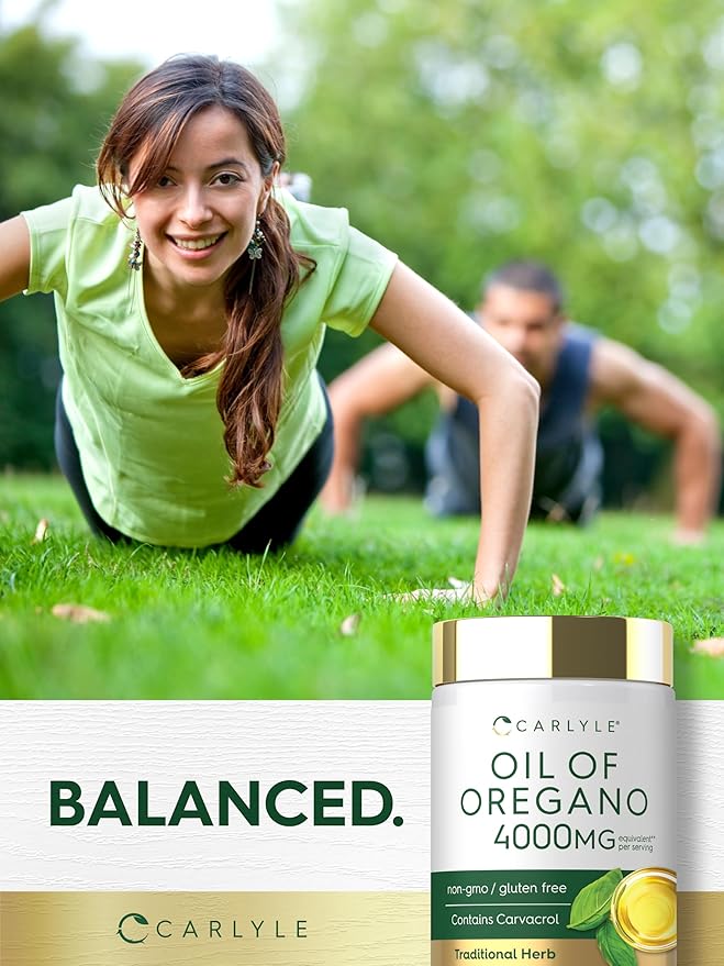 Natural Maximum Strength Oil of Oregano - 4000mg Herbal Defense