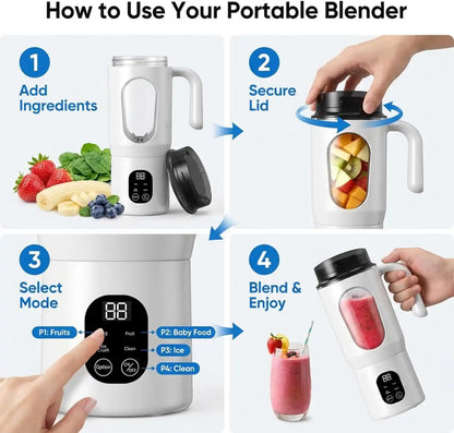 Portable Blender – 12-Blade Ice Crushing System For Smoothies On-The-Go