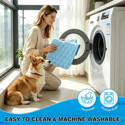 Pet Cooling Mat – Instant Ice Silk Technology For Maximum Summer Comfort