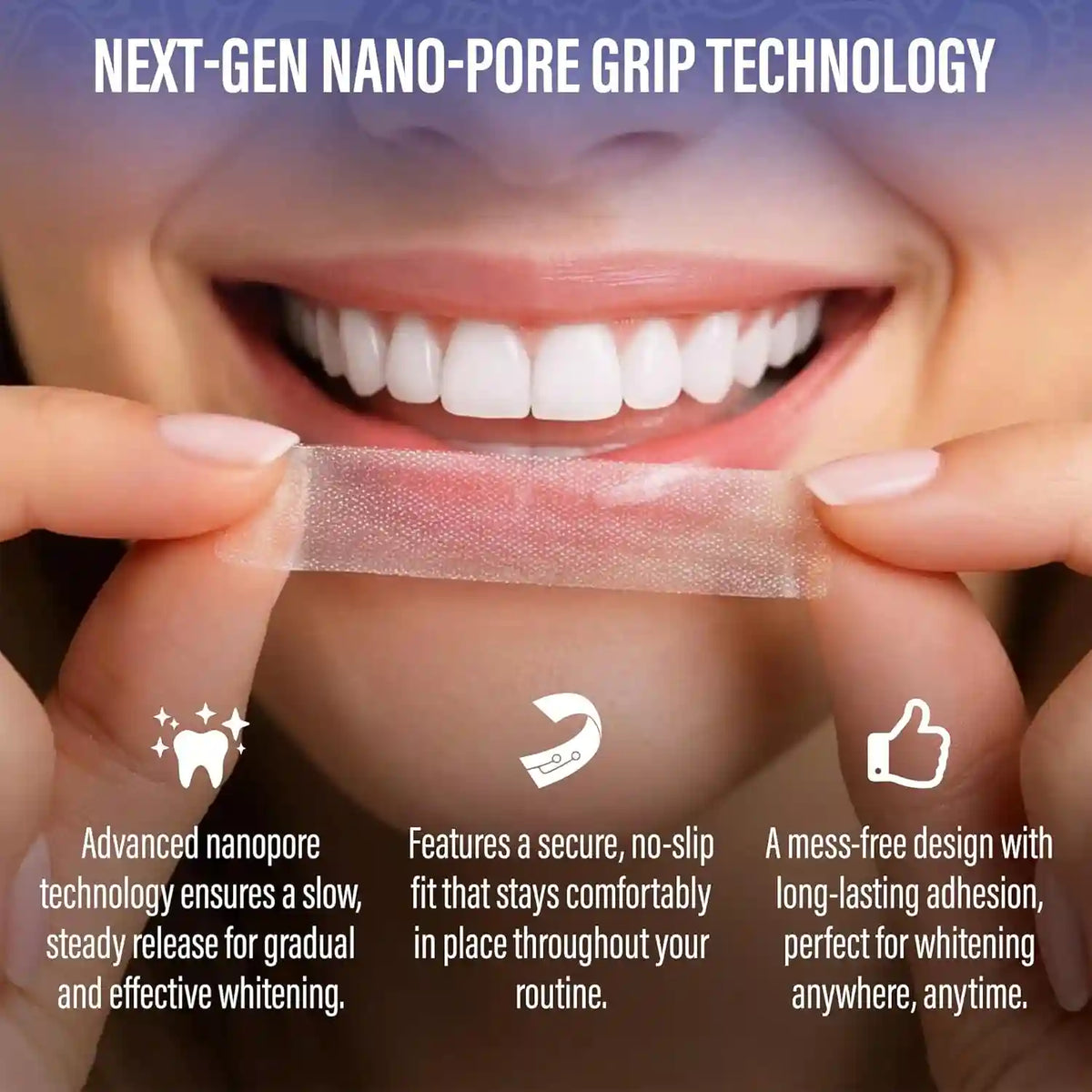 Teeth Whitening Strips – Coconut Oil & Non-Slip Tech For Shimmering White Smiles Without Sensitivity