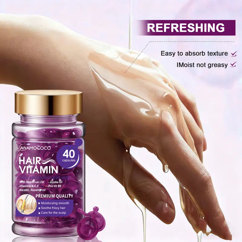 Hair Oil Capsules – 7X Damage Repair For Silky Frizz-Free Hair