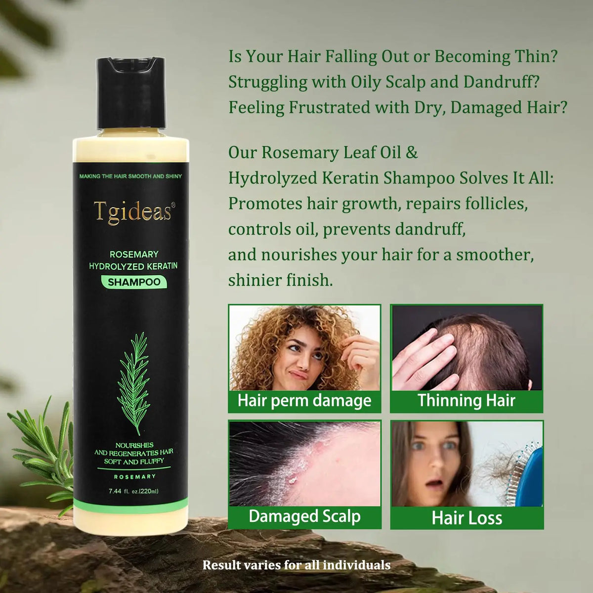 Rosemary Hair Growth Shampoo For Thicker, Stronger & Cleaner Hair