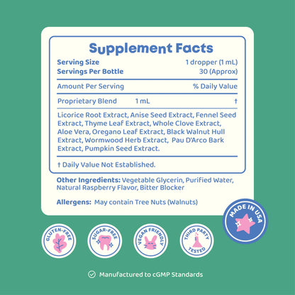 ParaPatrol Kids’ Herbal Blend - Feel Lighter Every Day With This Plant-Based Liquid Gut Cleanse