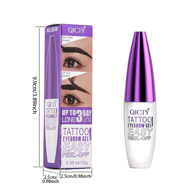 Easy Peel-Off Eyebrow Tint Gel For Fuller Waterproof Brows