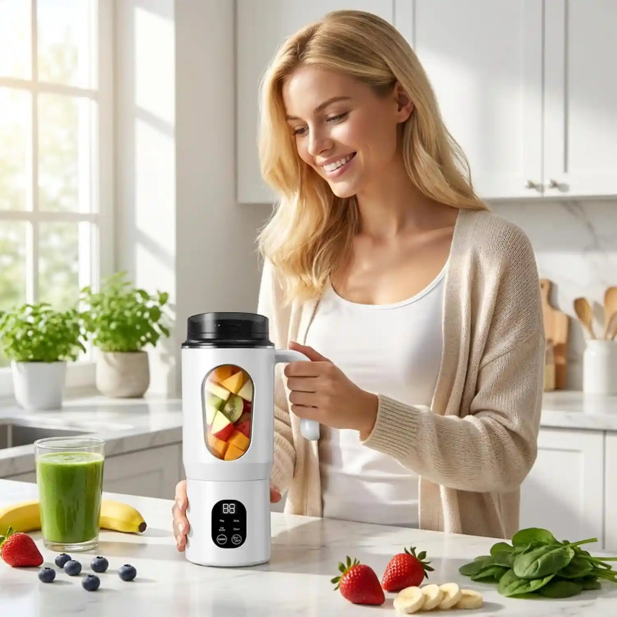 Portable Blender – 12-Blade Ice Crushing System For Smoothies On-The-Go