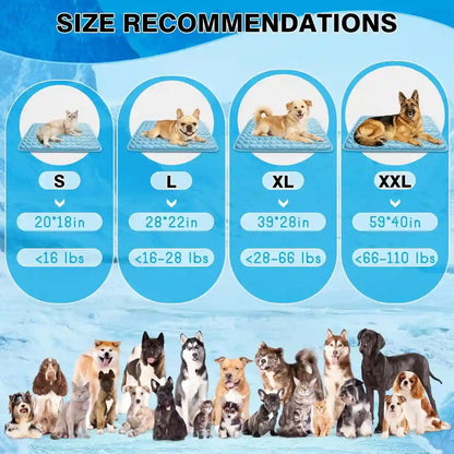 Pet Cooling Mat – Instant Ice Silk Technology For Maximum Summer Comfort