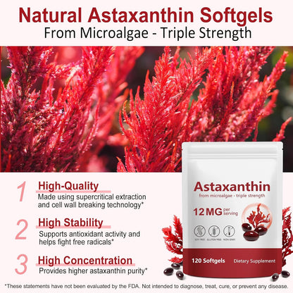 Ultra-Potent 12mg Natural Astaxanthin