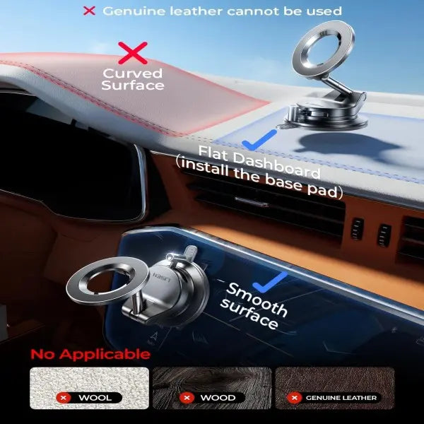 Ultra-Strong Vacuum Suction Magnetic Car Phone Mount