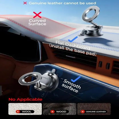 Ultra-Strong Vacuum Suction Magnetic Car Phone Mount