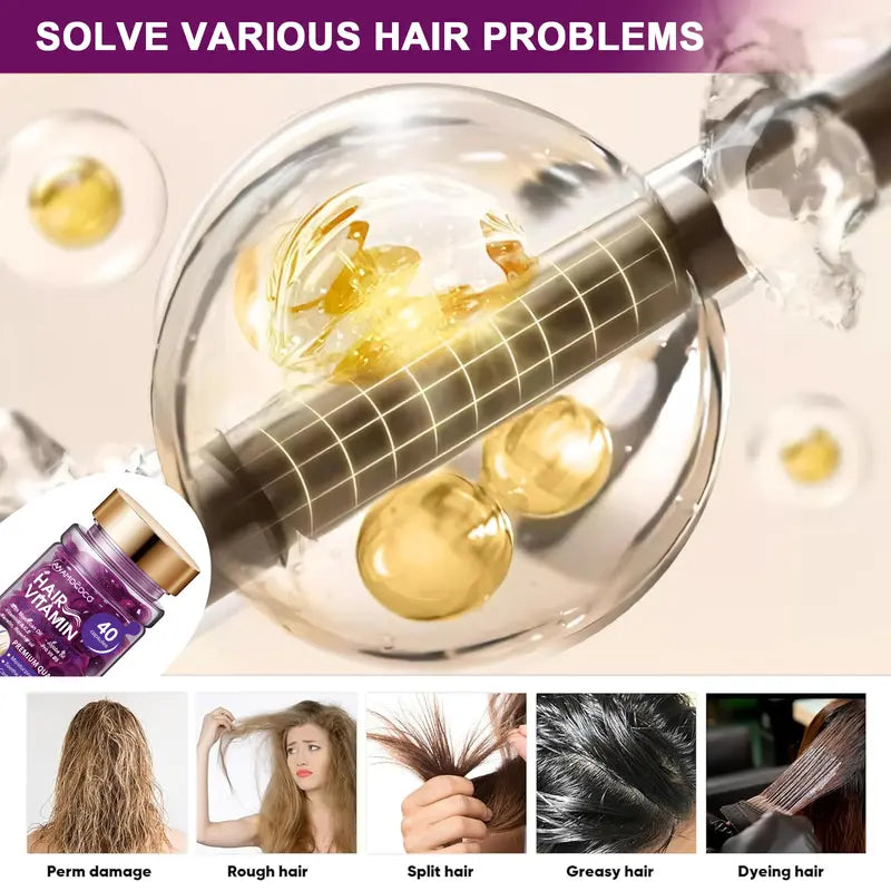 Hair Oil Capsules – 7X Damage Repair For Silky Frizz-Free Hair