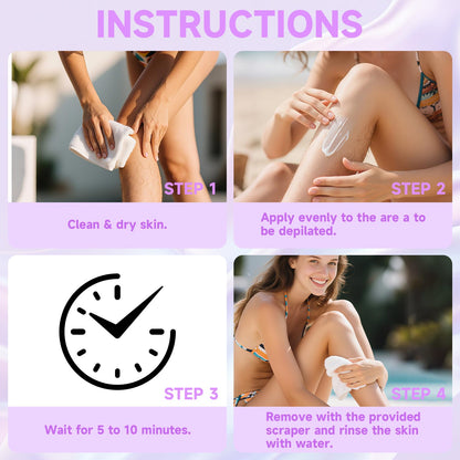 Smooth Hair Removal Cream – 4-Acid Painless Melting Tech For 7-Day Silky Skin