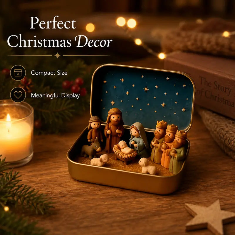 Pocket Size Mini Nativity Scene Set