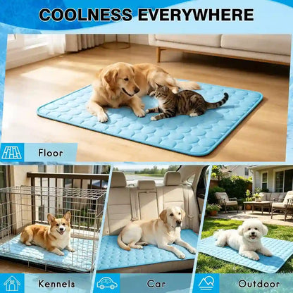 Pet Cooling Mat – Instant Ice Silk Technology For Maximum Summer Comfort