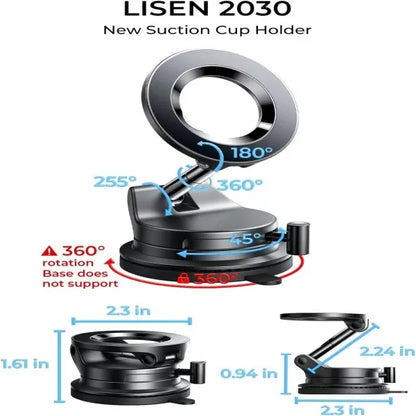 Ultra-Strong Vacuum Suction Magnetic Car Phone Mount