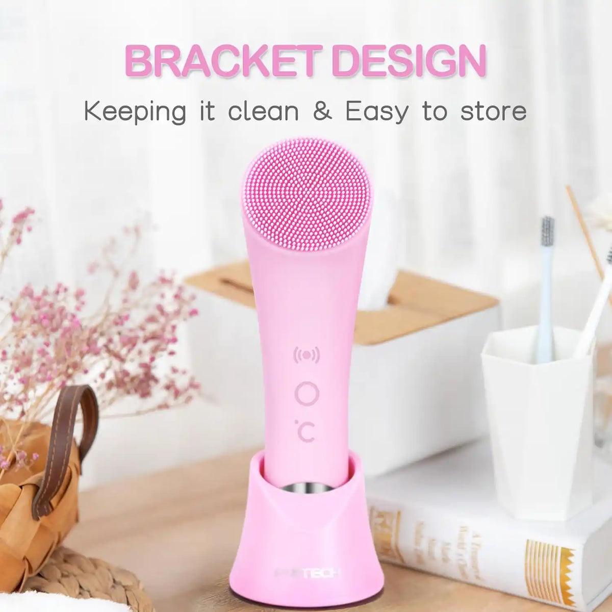Facial Cleansing Brush – Heatable Sonic Vibration For Flawless Pore Deep Cleansing