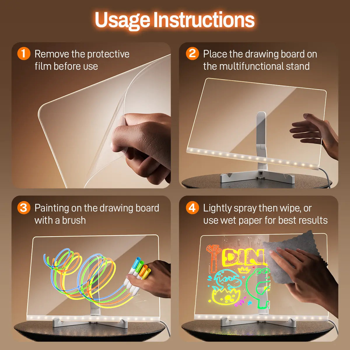 Light-Up Acrylic Drawing Board That Makes Every Kid’s Art Glow