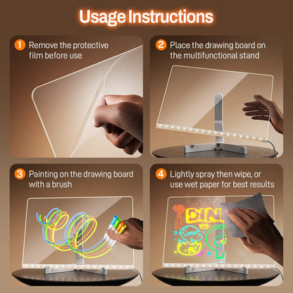 Light-Up Acrylic Drawing Board That Makes Every Kid’s Art Glow
