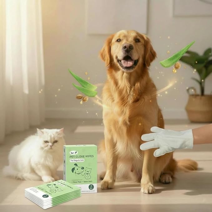 No-Rinse Pet Glove Wipes – The Fastest Way to Freshen Up Your Dog or Cat