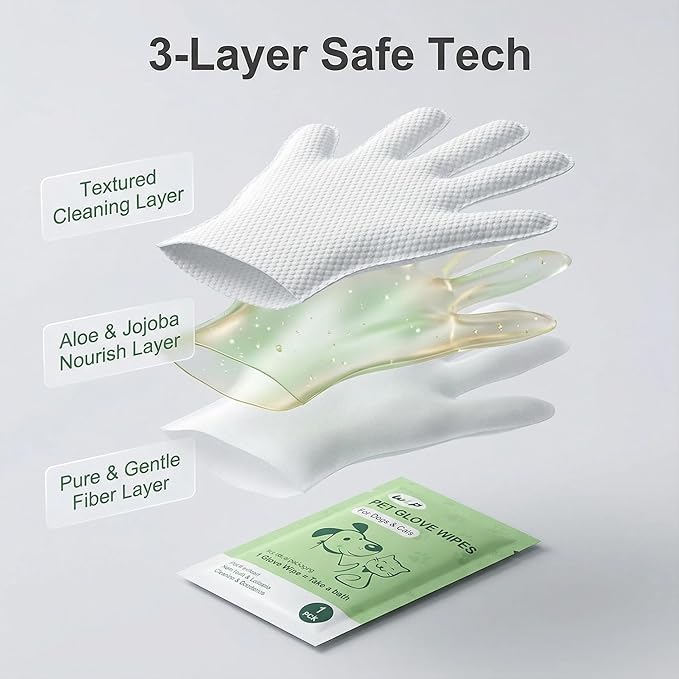 No-Rinse Pet Glove Wipes – The Fastest Way to Freshen Up Your Dog or Cat