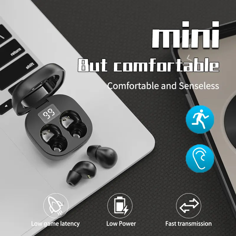 Ultra-Mini Invisible Sleep Earbuds — Zero-Pressure Side-Sleeping & All-Night Comfort