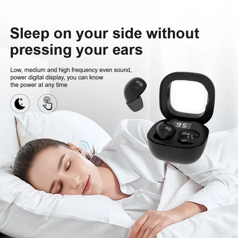 Ultra-Mini Invisible Sleep Earbuds — Zero-Pressure Side-Sleeping & All-Night Comfort