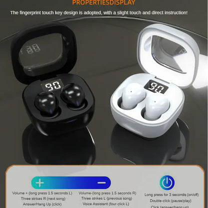 Ultra-Mini Invisible Sleep Earbuds — Zero-Pressure Side-Sleeping & All-Night Comfort