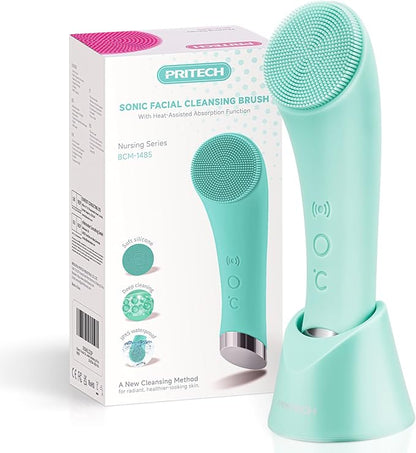 Facial Cleansing Brush – Heatable Sonic Vibration For Flawless Pore Deep Cleansing