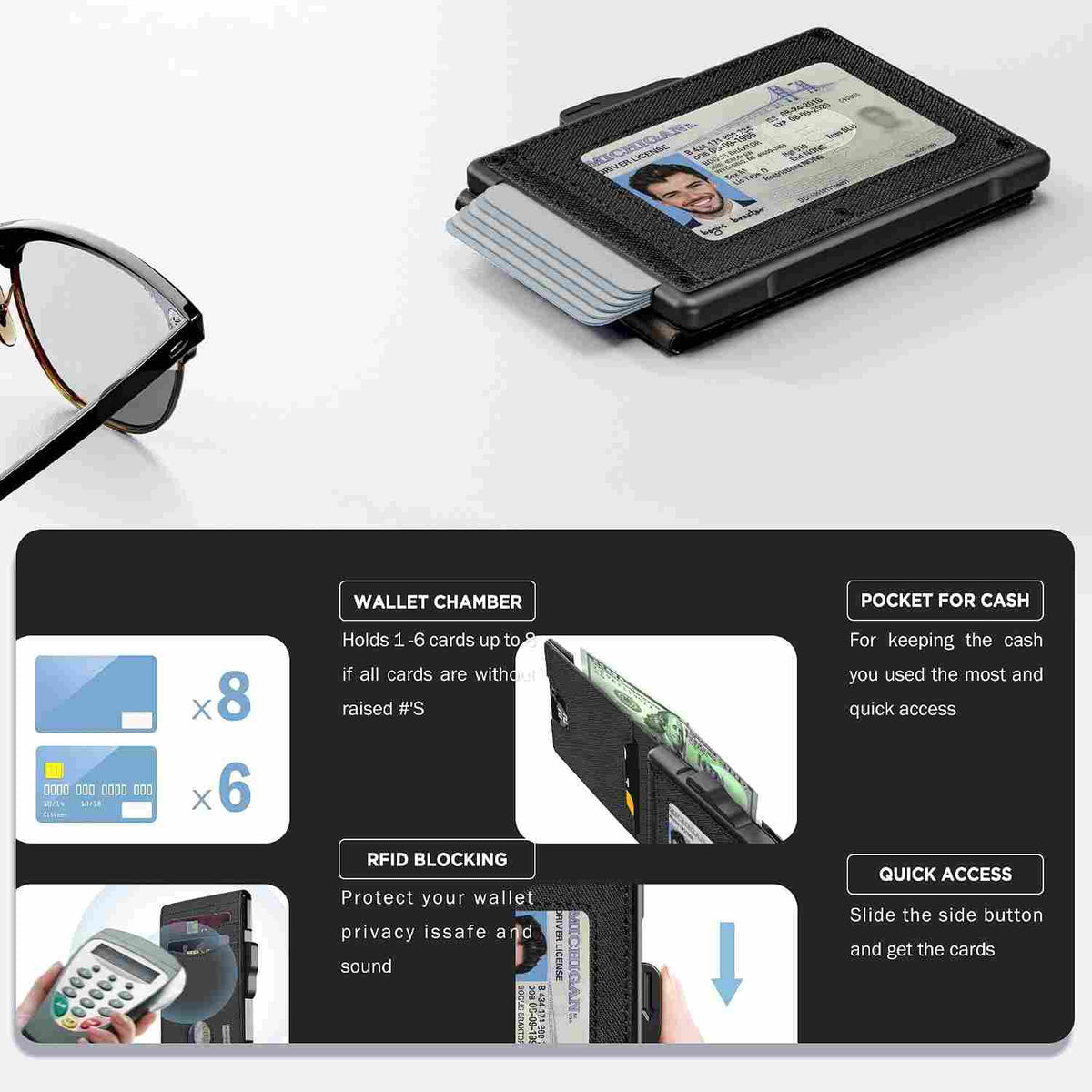 Instant Pop-Up Minimalist Metal Wallet
