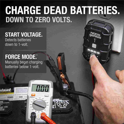Smart 6V & 12V Battery Charger, Maintainer & Desulfator for Car, Motorcycle & Marine